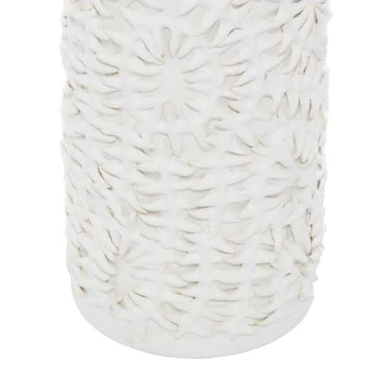 White Ceramic Contemporary Vase, 21" x 6" x 6"